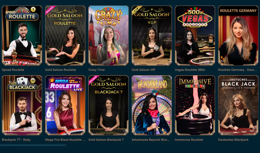 Ζωντανά παιχνίδια στο καζίνο Slotuna